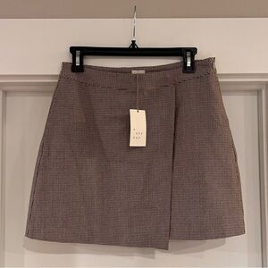 NWT Plaid overlapping mini skirt (Women’s 6), A New Day